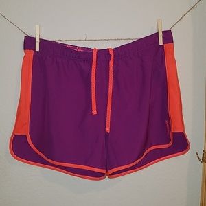 Reebok workout ready running shorts purple